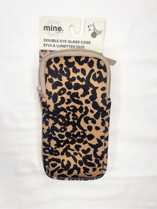 mine Accessories - mine Double Eyeglass Pouch Leopard Print - Tan & Black